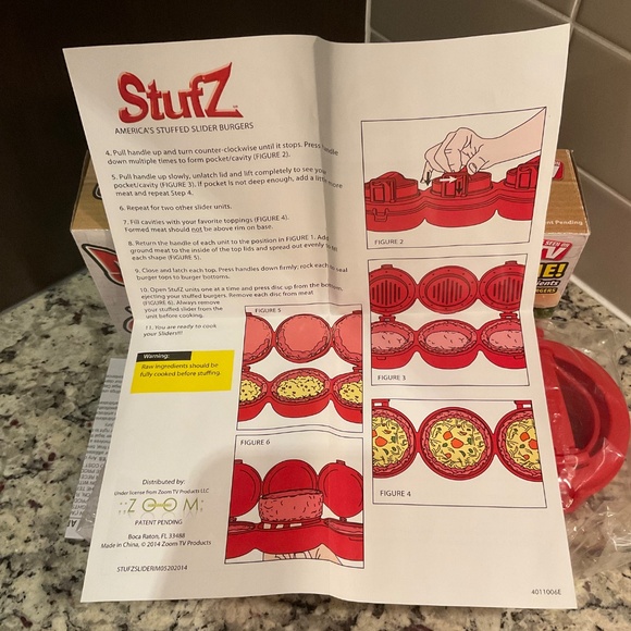 STUFZ Sliders - Stuffed Burger Press - New in Box - Picture 3 of 11